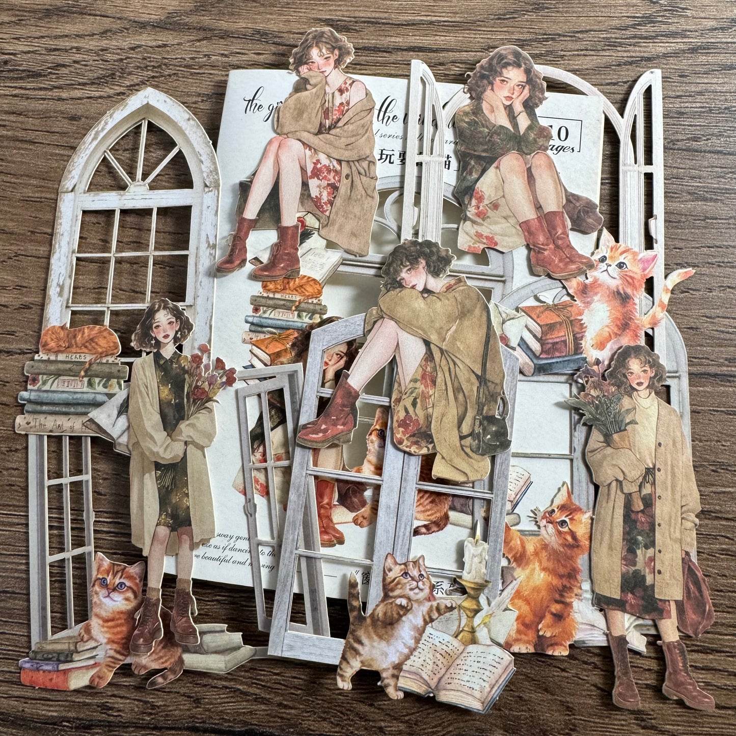 🌆 Window Girls – Stickers de Papel Gruesito