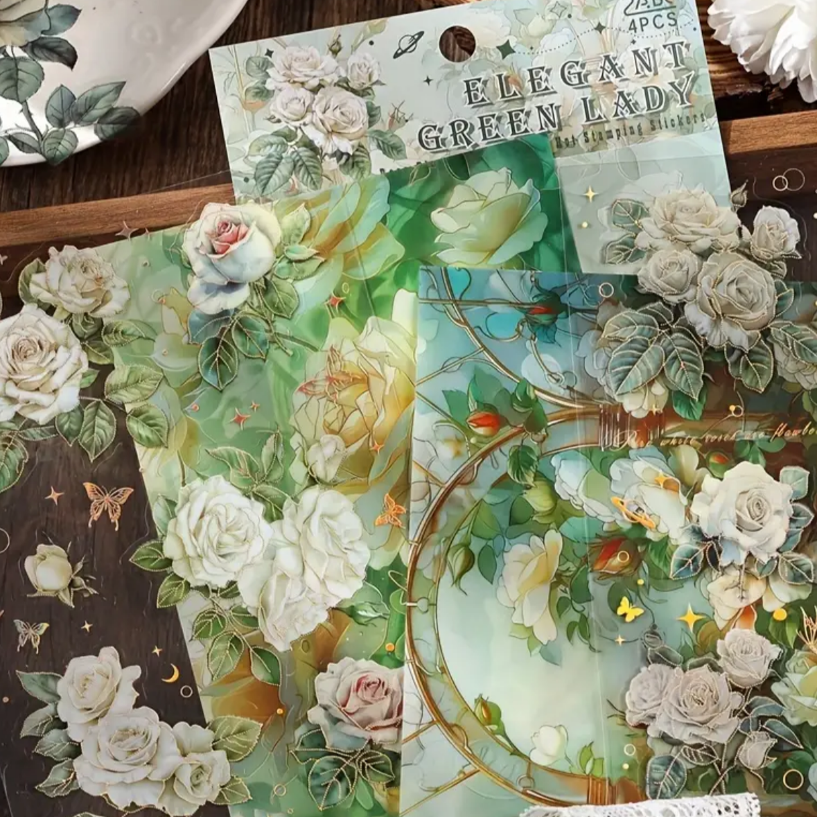 ✨ Bloom Foil – Set de Stickers Florales ✨
