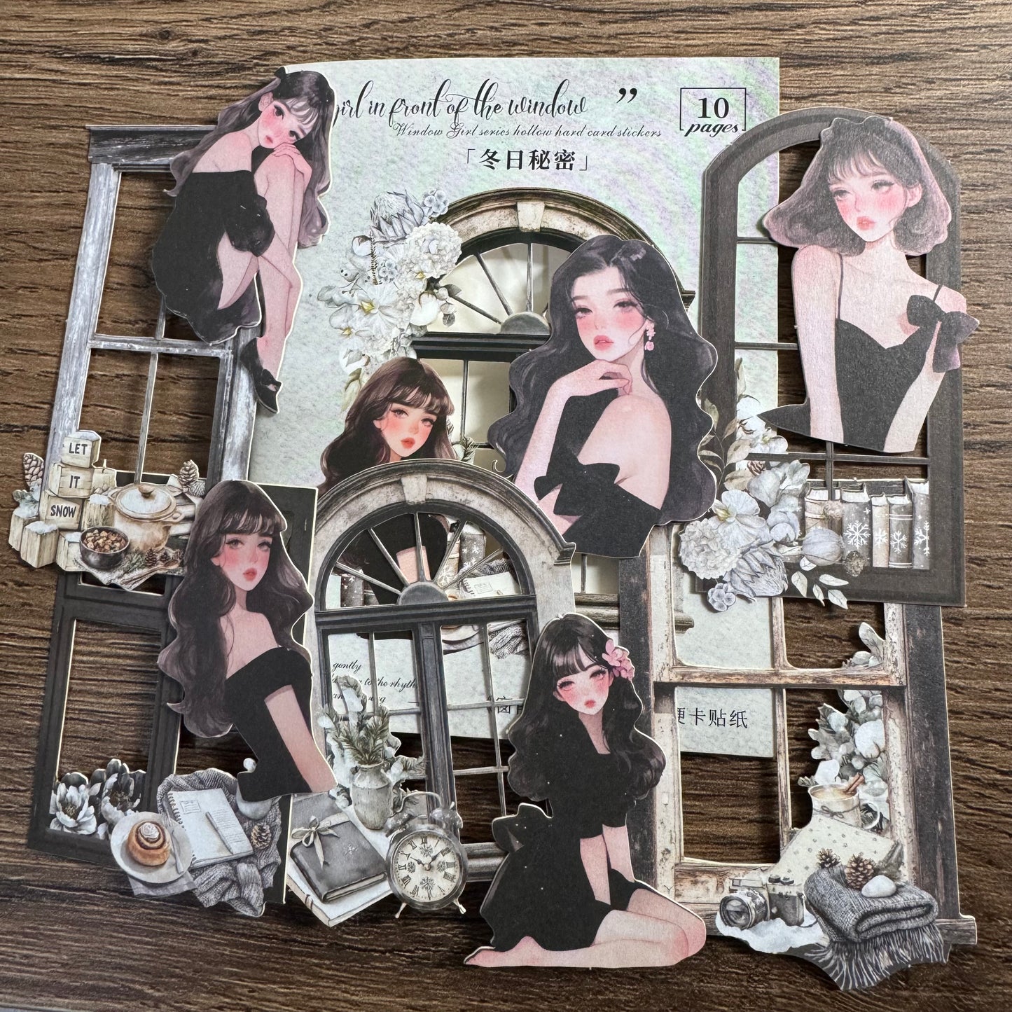 🌆 Window Girls – Stickers de Papel Gruesito