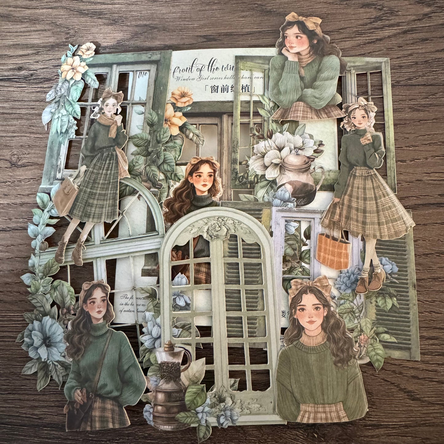 🌆 Window Girls – Stickers de Papel Gruesito
