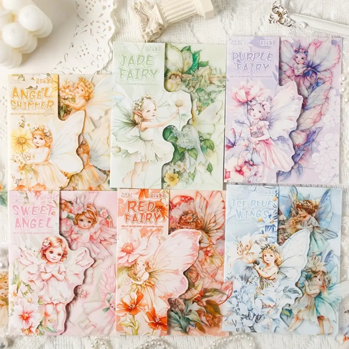 Set de Stickers PET – Ángeles & Hadas (30 piezas) 👼🧚♀️✨