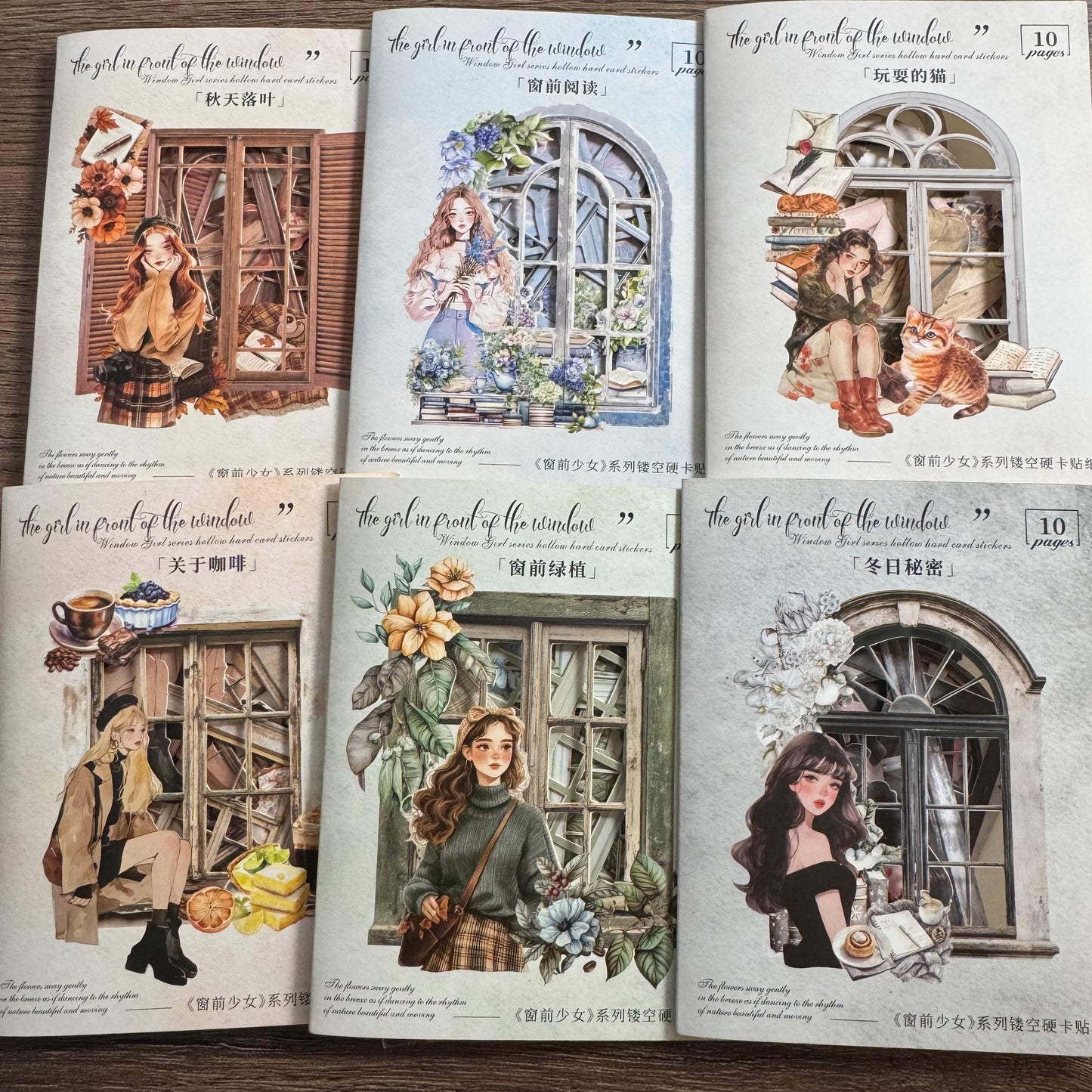 🌆 Window Girls – Stickers de Papel Gruesito