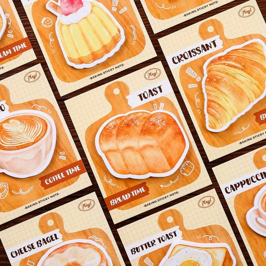 Notas Adhesivas – Panes Deliciosos (30 hojas) 🥐🍞🧀