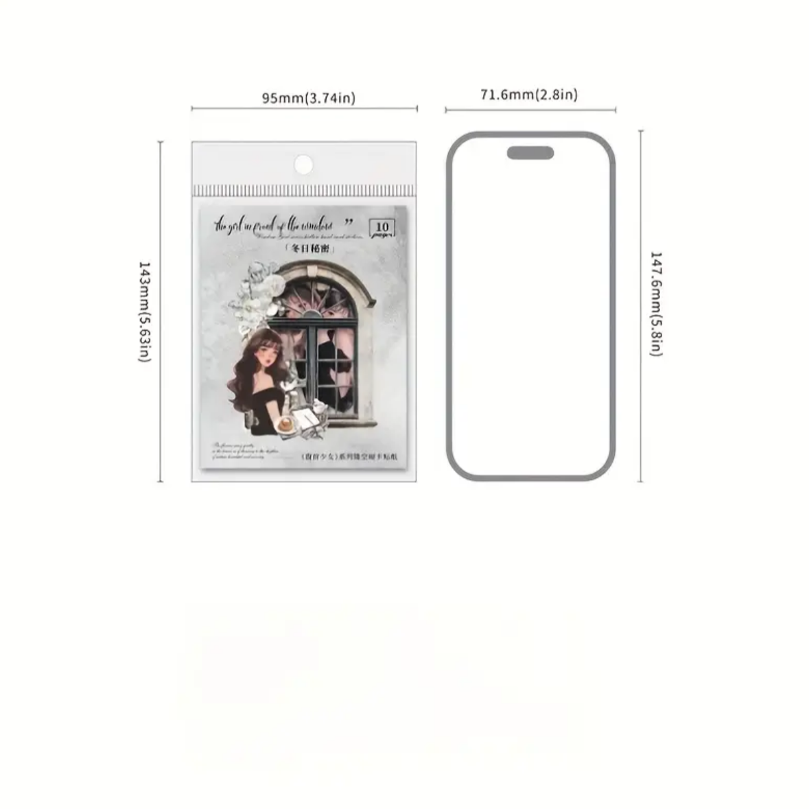 🌆 Window Girls – Stickers de Papel Gruesito