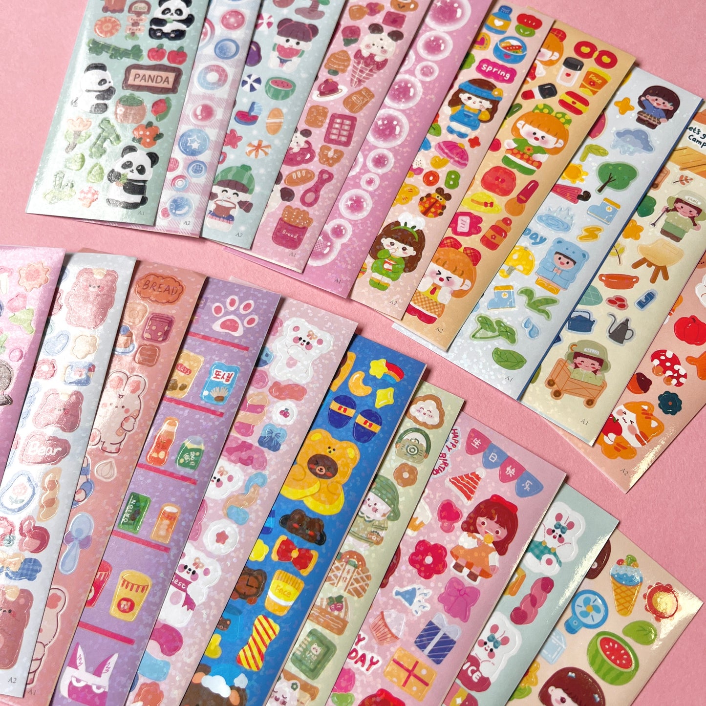 Set de Stickers B – Kawaii Collection (20 planchitas) 🎀✨