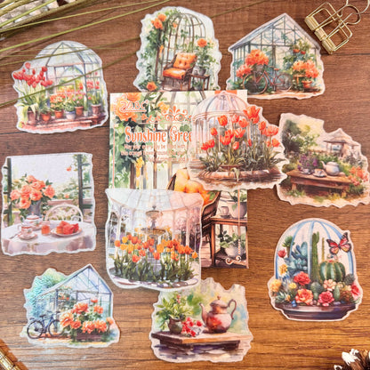 Set de Stickers – Rincones Florales (10 piezas) 🌿✨