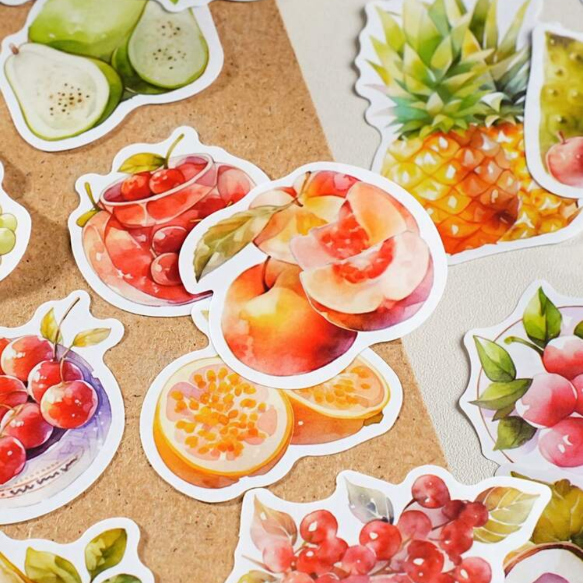 Set de Stickers Troquelados – Comidas Ilustradas (4 planchas) 🍰🍕✨