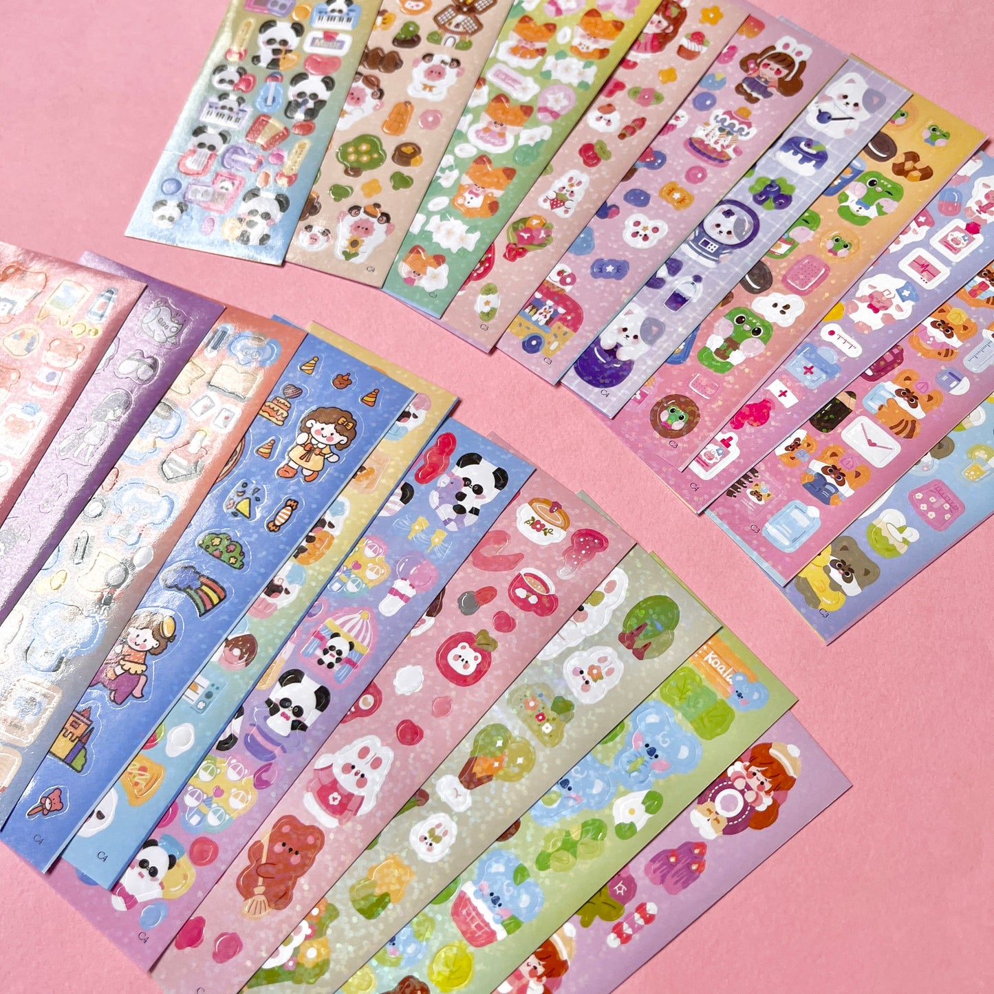 Set de Stickers D – Kawaii Collection (20 planchitas) 🎀✨