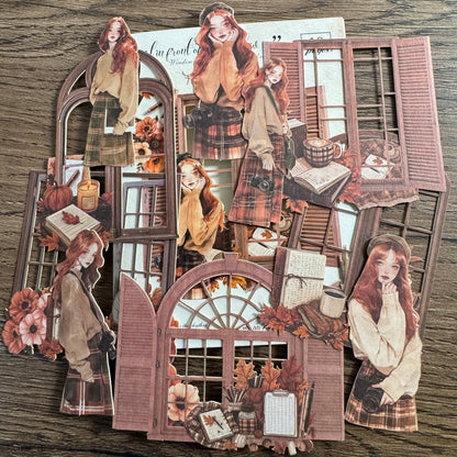 🌆 Window Girls – Stickers de Papel Gruesito