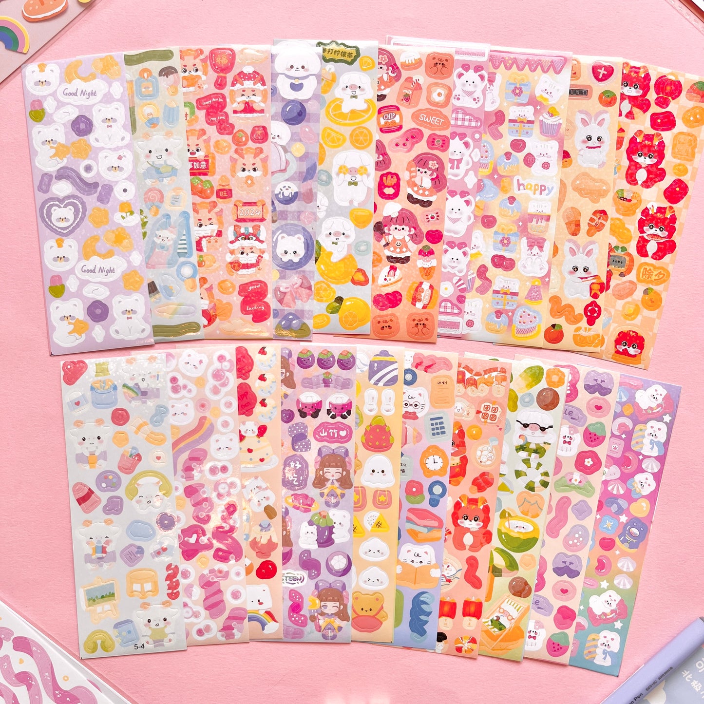 Set de Stickers N – Kawaii Collection (20 planchitas) 🎀✨