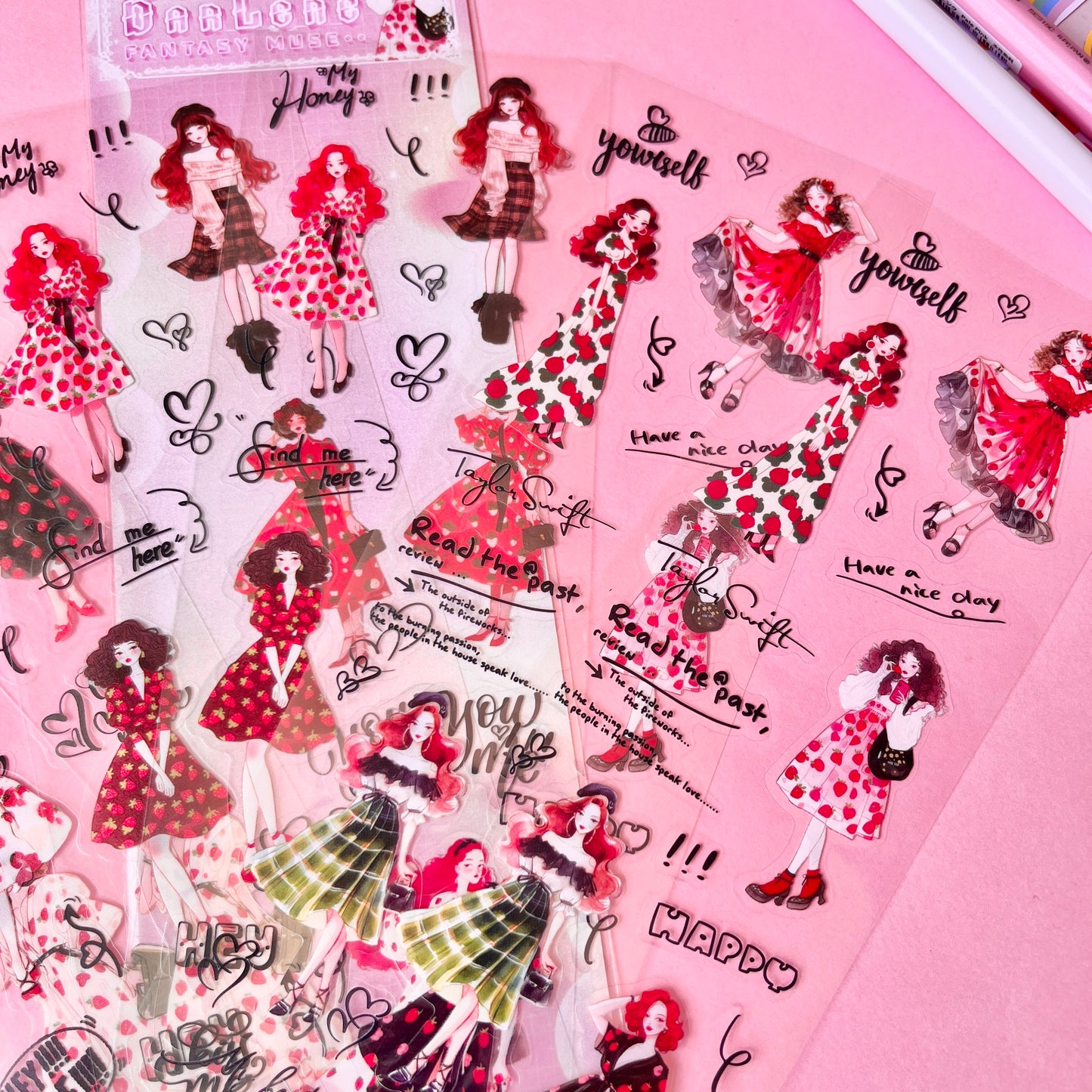 Set de Stickers Troquelados en PET – Fashion Girls (6 planchitas) 👗✨