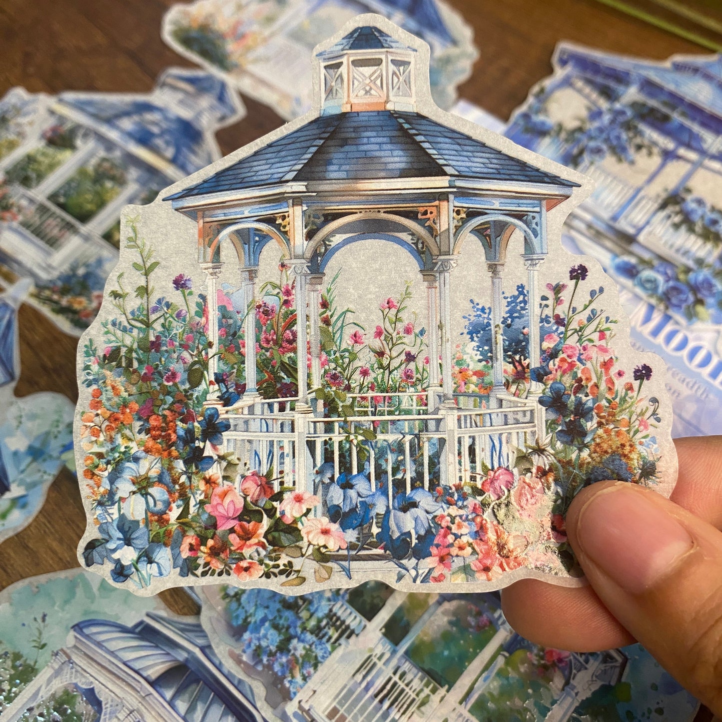 Set de Stickers – Pérgola Floral (10 piezas) 🌿✨