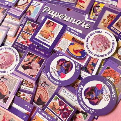 Set de Stickers – Retro Vibes en Morado (40 piezas) 💜✨