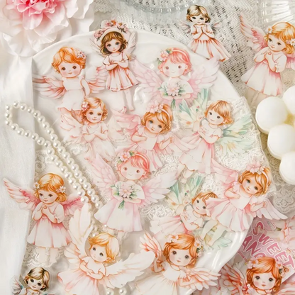 Set de Stickers PET – Ángeles & Hadas (30 piezas) 👼🧚‍♀️✨