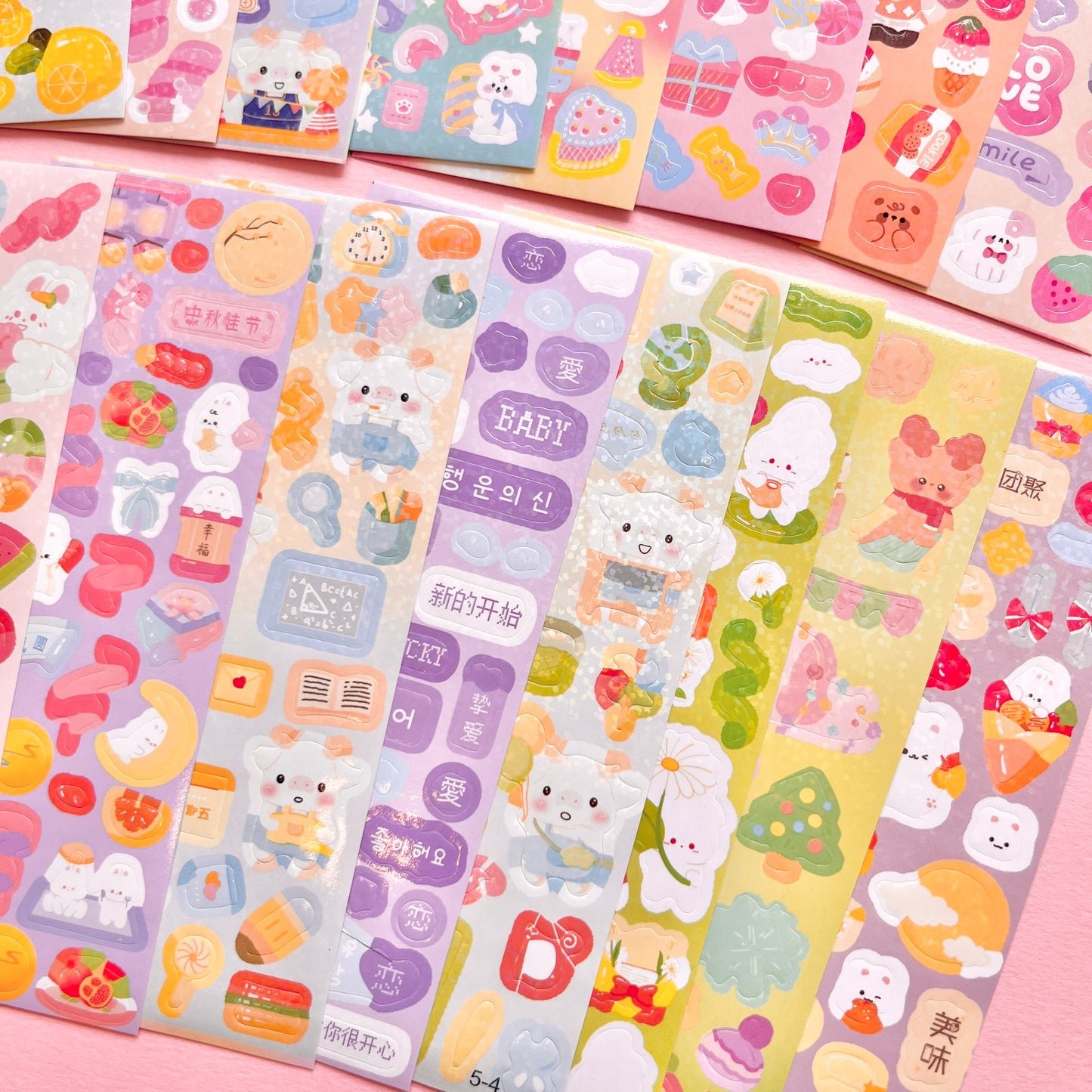 Set de Stickers K – Kawaii Collection (20 planchitas) 🎀✨