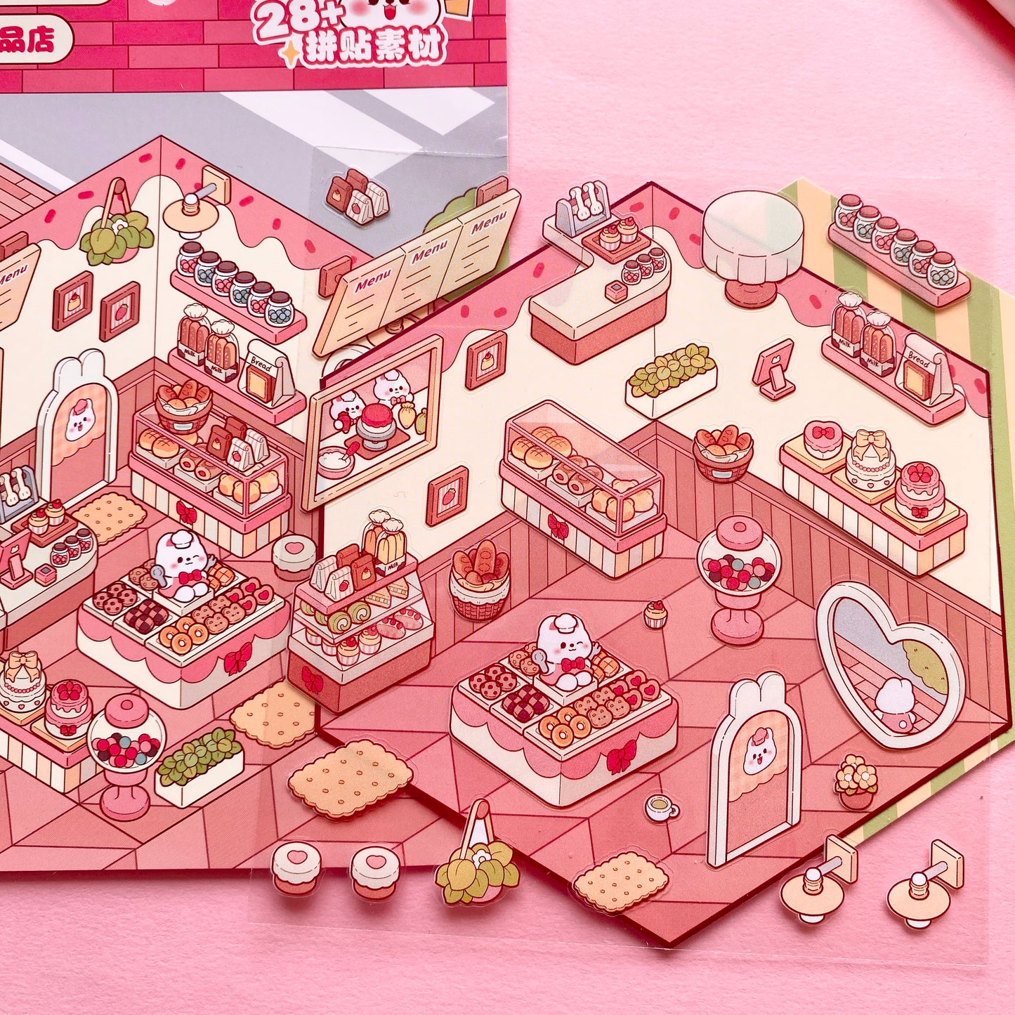 Set de Escenario & Stickers – Mundo en Miniatura 🏡✨