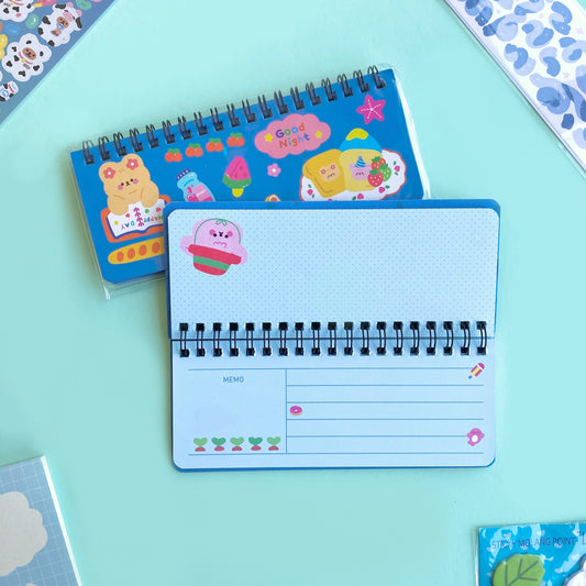 Planner Anillado Kawaii – Ositos & Azul Sereno 📖🐻✨