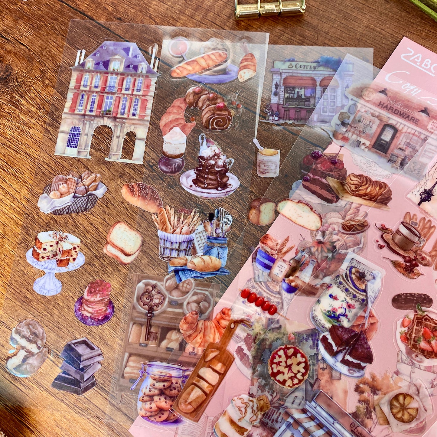 Set de Stickers Troquelados en PET – Clásicos Vintage (6 planchitas) 🍰📜✨