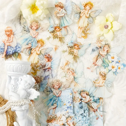 Set de Stickers PET – Ángeles & Hadas (30 piezas) 👼🧚‍♀️✨