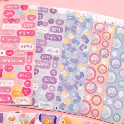 Set de Stickers H – Kawaii Collection (20 planchitas) 🎀✨