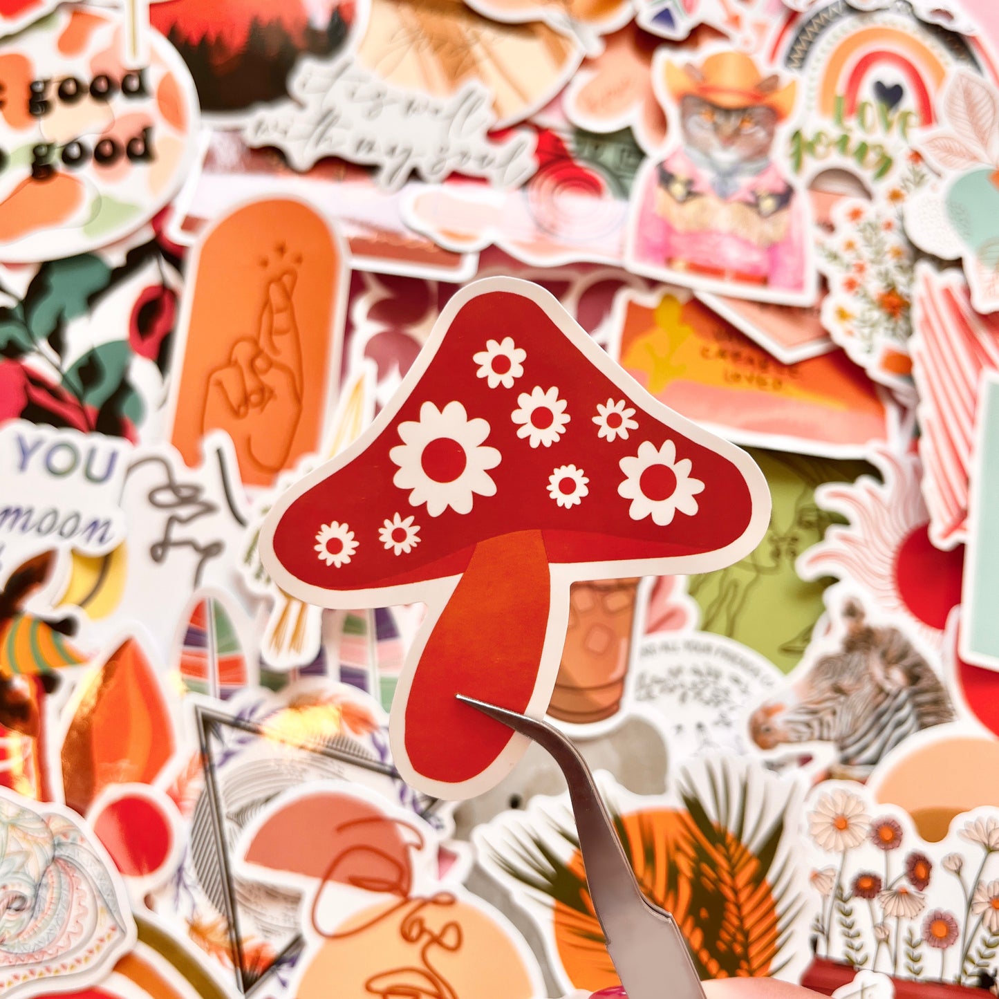 Set de Stickers – Mensajes & Boho Spirit (50 piezas) ✨🌿