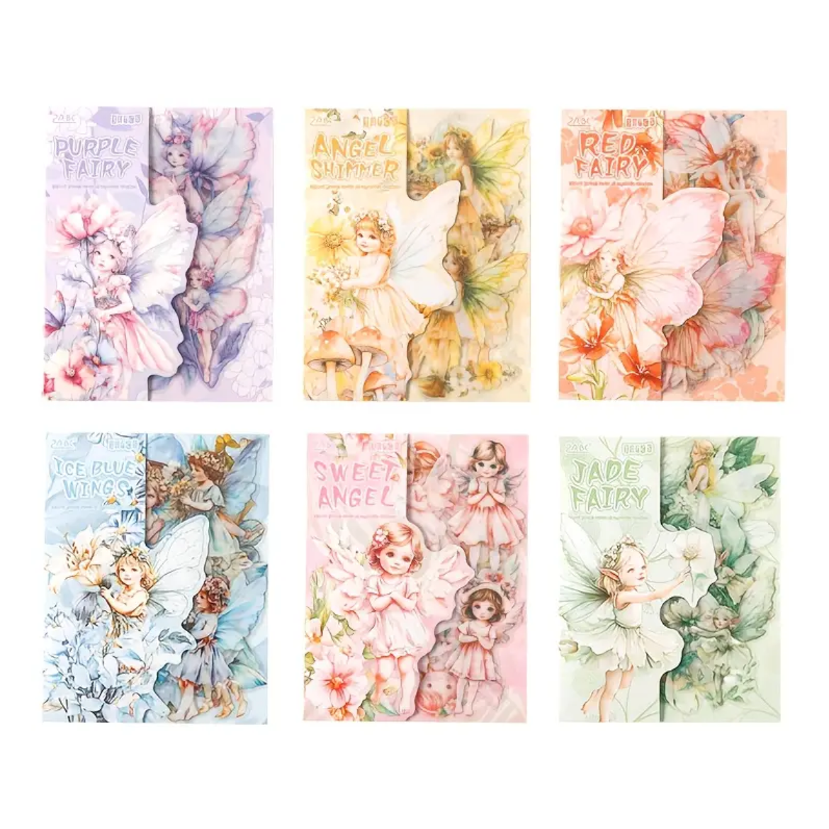 Set de Stickers PET – Ángeles & Hadas (30 piezas) 👼🧚‍♀️✨