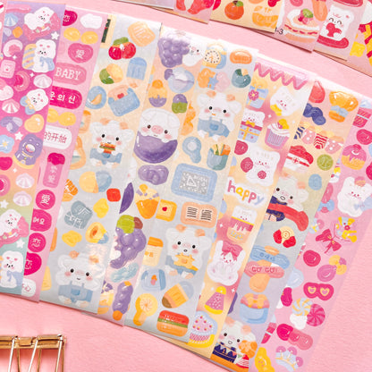 Set de Stickers M – Kawaii Collection (20 planchitas) 🎀✨