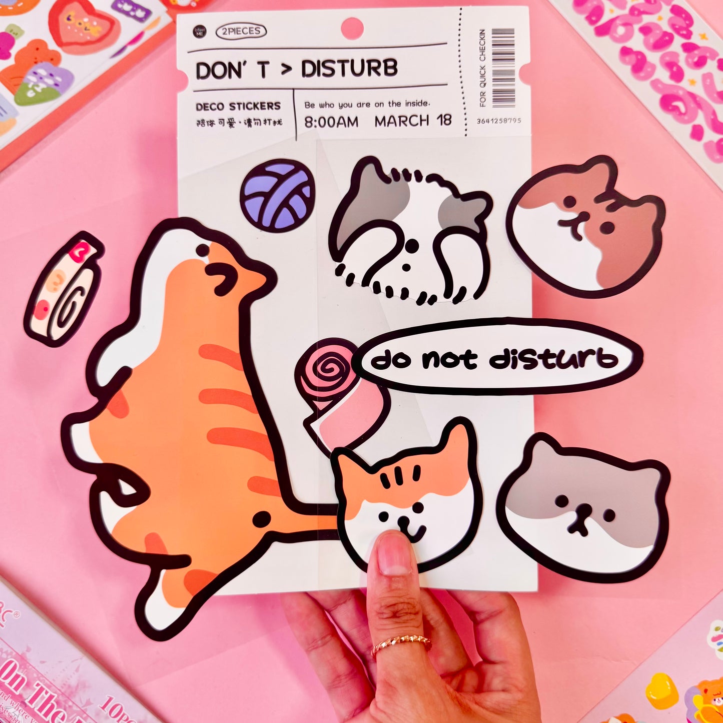 Set de Stickers XL PET – Mundo Gatitos (2 planchas) 🐱✨