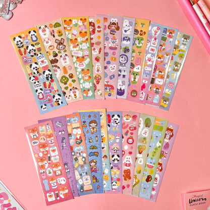 Set de Stickers D – Kawaii Collection (20 planchitas) 🎀✨