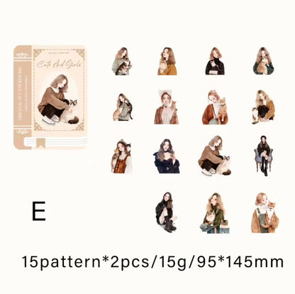 Stickers en PET – Girl Collection (30 unidades | 6 colores) 💅🎀💖