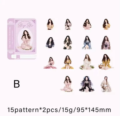 Stickers en PET – Girl Collection (30 unidades | 6 colores) 💅🎀💖