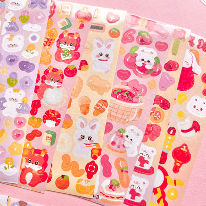 Set de Stickers M – Kawaii Collection (20 planchitas) 🎀✨