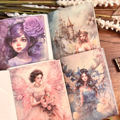 Libro de Papel Decorativo – Damas & Hadas Vintage (30 hojas) 🧚‍♀️📜✨