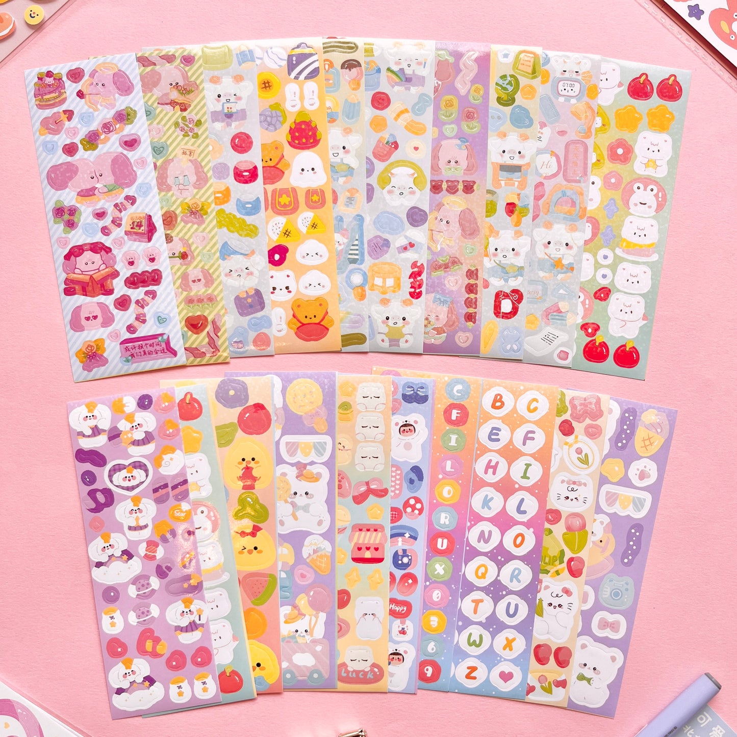 Set de Stickers L – Kawaii Collection (20 planchitas) 🎀✨