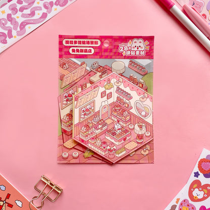 Set de Escenario & Stickers – Mundo en Miniatura 🏡✨