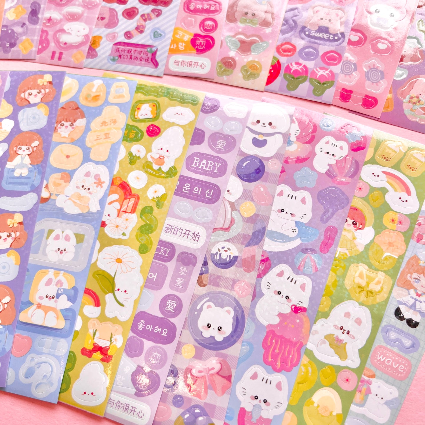 Set de Stickers G – Kawaii Collection (20 planchitas) 🎀✨