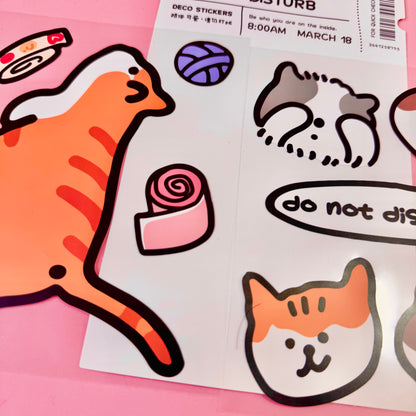 Set de Stickers XL PET – Mundo Gatitos (2 planchas) 🐱✨