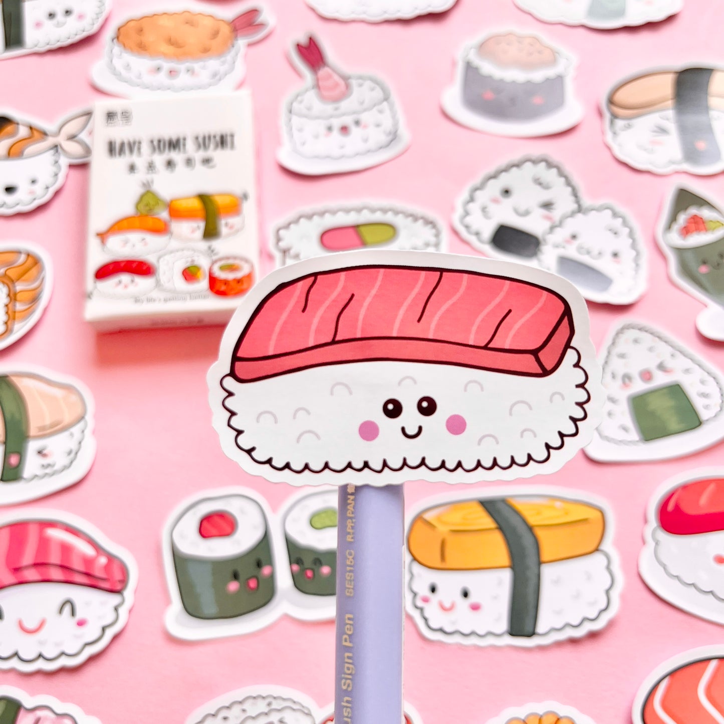 Set de Stickers – Sushi Kawaii (30 piezas) 🍣✨