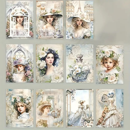 Libro de Papel Decorativo – Damas & Hadas Vintage (30 hojas) 🧚‍♀️📜✨