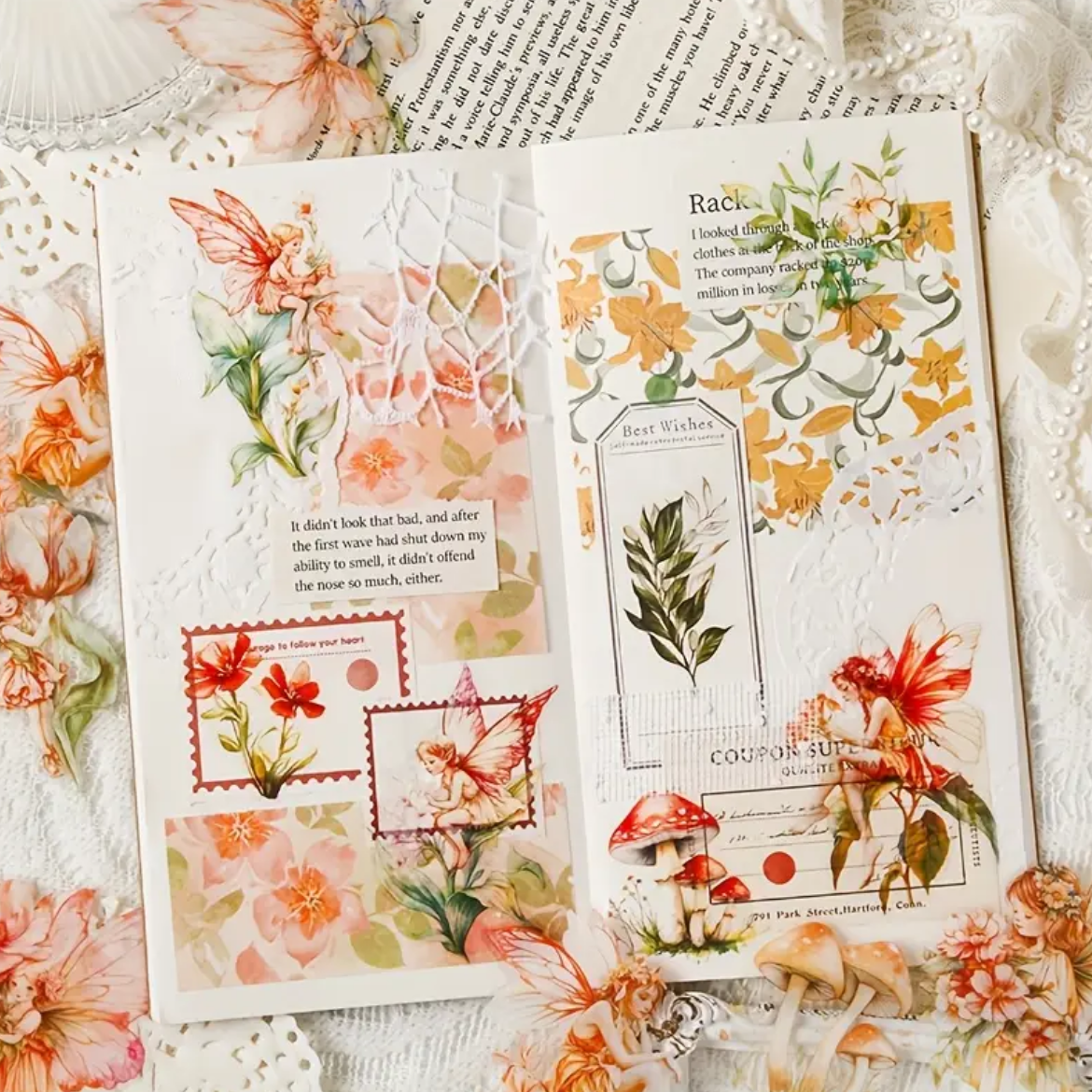 Set de Stickers PET – Ángeles & Hadas (30 piezas) 👼🧚‍♀️✨