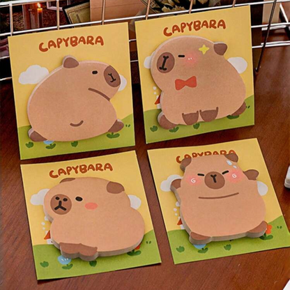 Sticky Notes – Capibara Collection (4 modelos, 30 hojas cada uno) 🐾✨