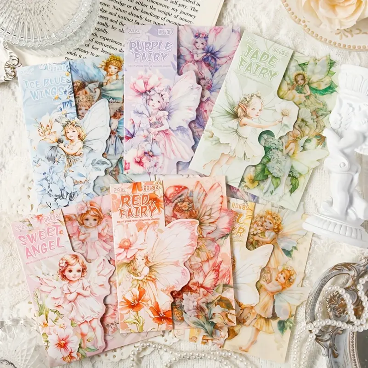 Set de Stickers PET – Ángeles & Hadas (30 piezas) 👼🧚‍♀️✨