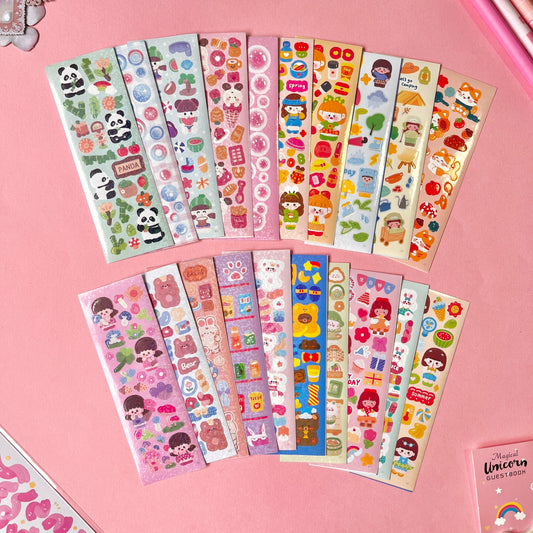 Set de Stickers B – Kawaii Collection (20 planchitas) 🎀✨