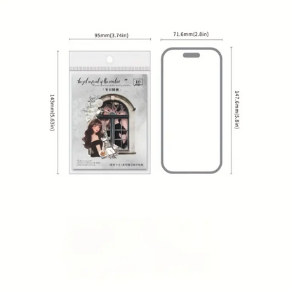 🌆 Window Girls – Stickers de Papel Gruesito