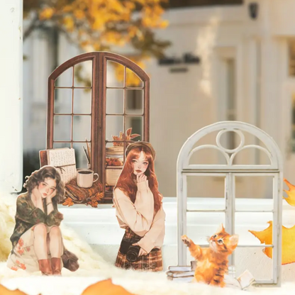 🌆 Window Girls – Stickers de Papel Gruesito
