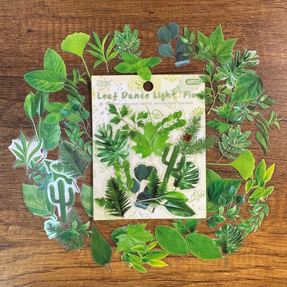 Pack De 8 Láminas De Pegatinas (gomets) De Hojas De árbol | 476 Pegatinas Reposicionables, 2 Colores | Para Manualidades Infantiles, Collage Y Decoración